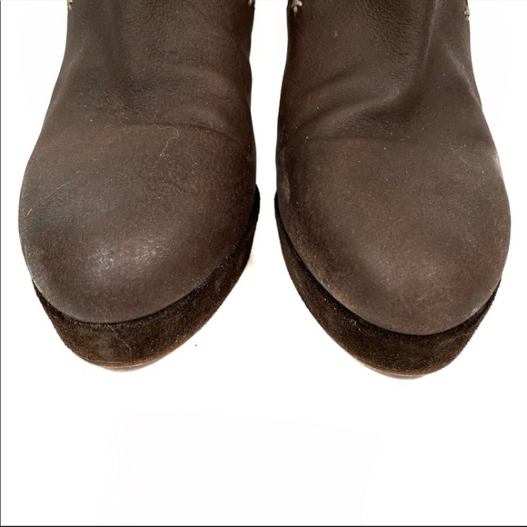 3. Rag & Bone Kenton Brown Suede Leather Heeled Boots - Picture 9 of 13